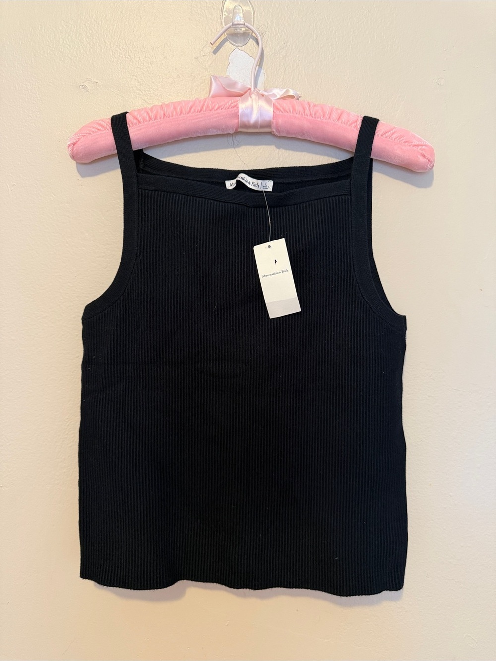 Ribbed Black Tank Top - Minimalist Women's Top